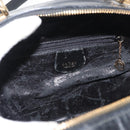 GUCCI Bamboo Hand Bag Leather 2way Black Gold Auth 178244-10