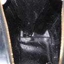 GUCCI Bamboo Hand Bag Leather 2way Black Gold Auth 178244-21