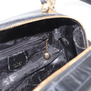GUCCI Bamboo Hand Bag Leather 2way Black Gold Auth 178244-22