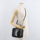 GUCCI Bamboo Hand Bag Leather 2way Black Gold Auth 178244-24