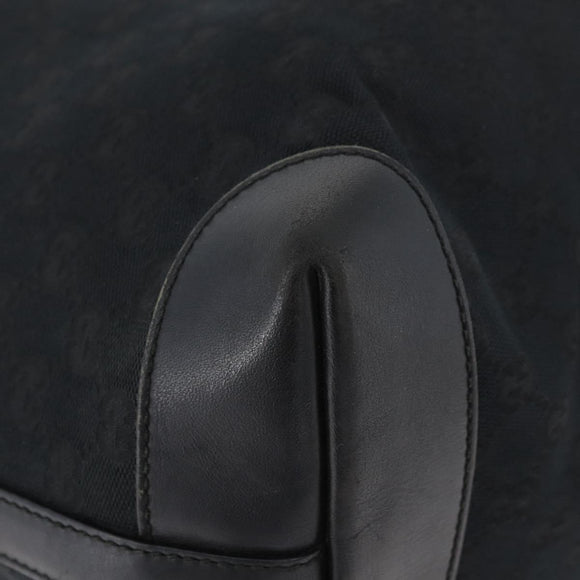 GUCCI Tote Bag Canvas Black Gold 247209 Auth 178246