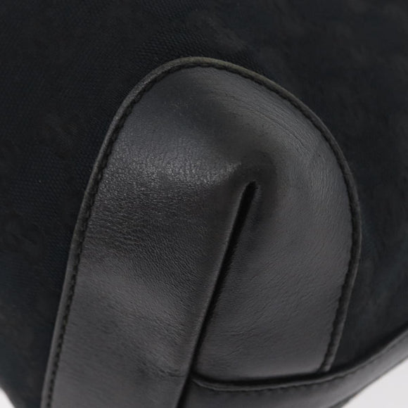 GUCCI Tote Bag Canvas Black Gold 247209 Auth 178246