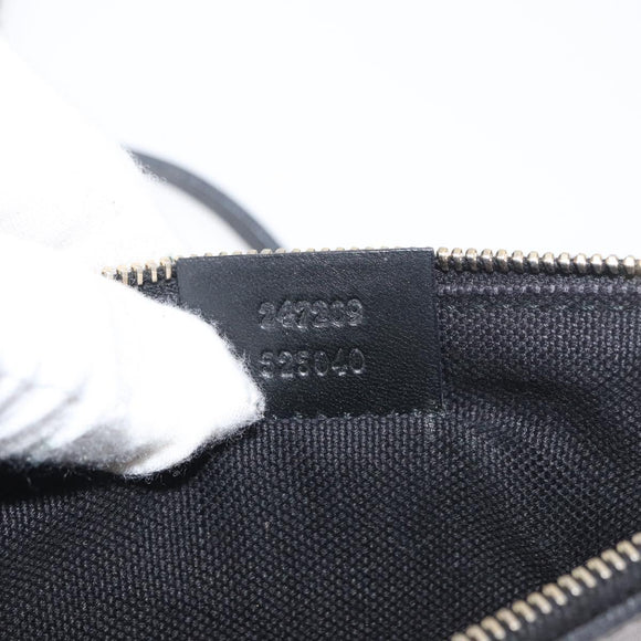 GUCCI Tote Bag Canvas Black Gold 247209 Auth 178246