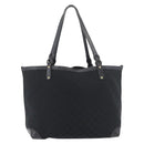 GUCCI Tote Bag Canvas Black Gold 247209 Auth 178246-2