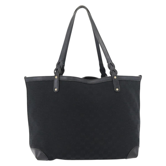 GUCCI Tote Bag Canvas Black Gold 247209 Auth 178246