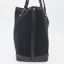 GUCCI Tote Bag Canvas Black Gold 247209 Auth 178246-3