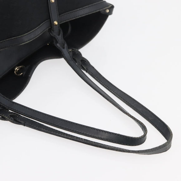 GUCCI Tote Bag Canvas Black Gold 247209 Auth 178246