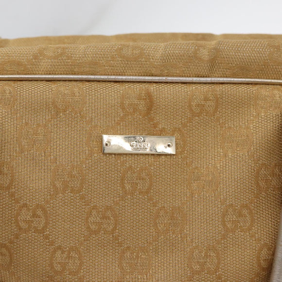 GUCCI GG Canvas Hand Bag Gold 002 1115 Auth 178250
