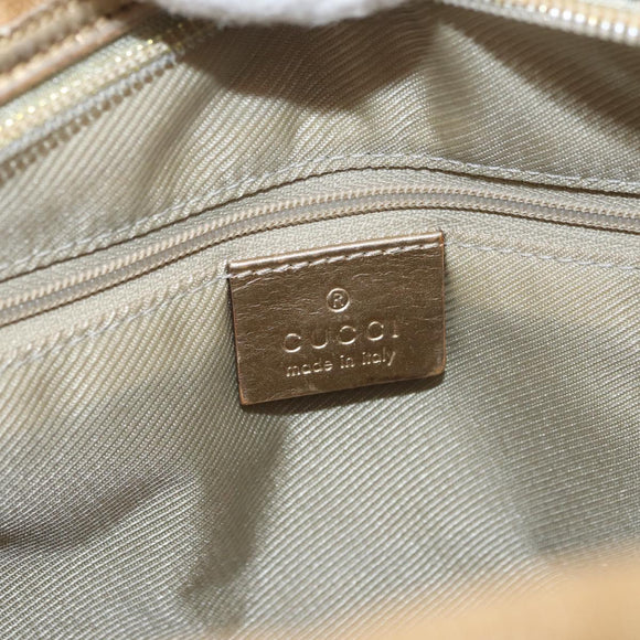 GUCCI GG Canvas Hand Bag Gold 002 1115 Auth 178250