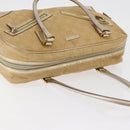 GUCCI GG Canvas Hand Bag Gold 002 1115 Auth 178250-6