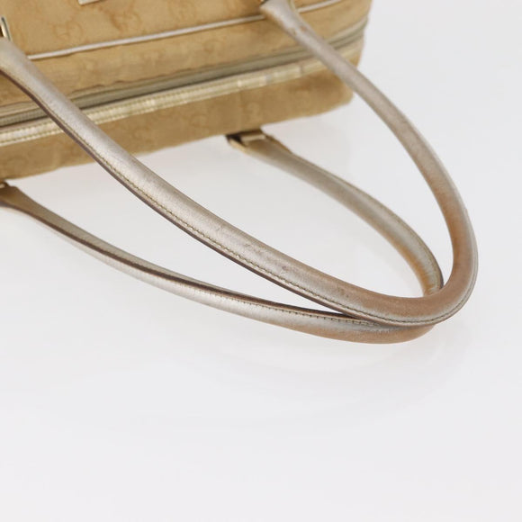 GUCCI GG Canvas Hand Bag Gold 002 1115 Auth 178250
