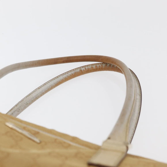 GUCCI GG Canvas Hand Bag Gold 002 1115 Auth 178250