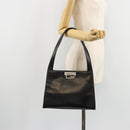 GUCCI Shoulder Bag Leather Black Silver 001 3038 Auth 178252-22