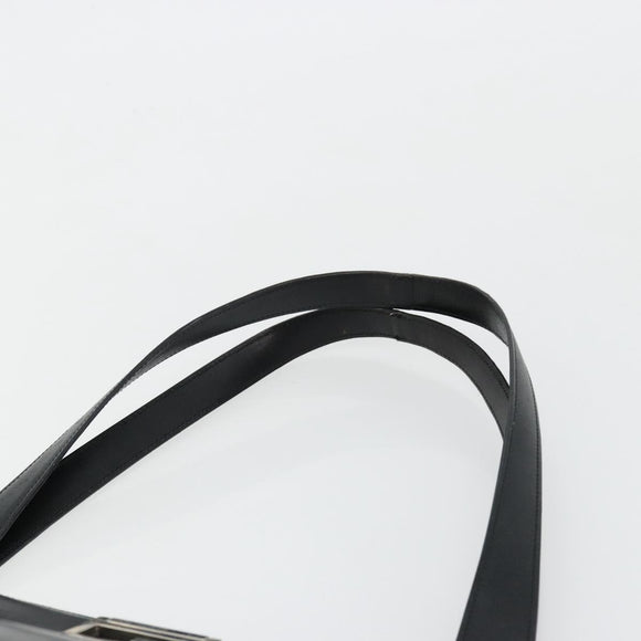 GUCCI Shoulder Bag Leather Black Silver 001 3038 Auth 178252