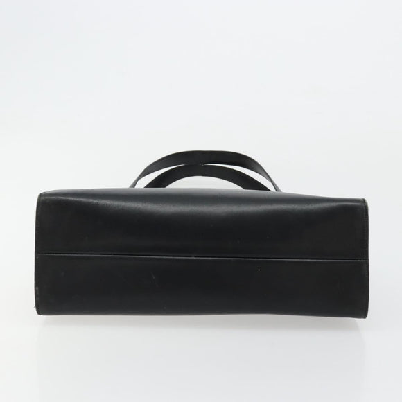 GUCCI Shoulder Bag Leather Black Silver 001 3038 Auth 178252
