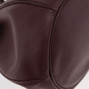 CARTIER Must Line Purse Shoulder Bag Leather Bordeaux Gold Auth 178254-9