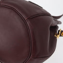 CARTIER Must Line Purse Shoulder Bag Leather Bordeaux Gold Auth 178254-16