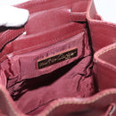 CARTIER Must Line Purse Shoulder Bag Leather Bordeaux Gold Auth 178254-11