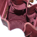CARTIER Must Line Purse Shoulder Bag Leather Bordeaux Gold Auth 178254-17