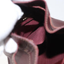 CARTIER Must Line Purse Shoulder Bag Leather Bordeaux Gold Auth 178254-19