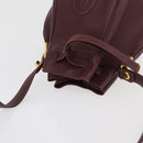 CARTIER Must Line Purse Shoulder Bag Leather Bordeaux Gold Auth 178254-6