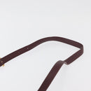 CARTIER Must Line Purse Shoulder Bag Leather Bordeaux Gold Auth 178254-8