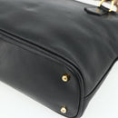 GUCCI Bamboo Hand Bag Leather Black Gold Auth 178255-15