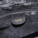 GUCCI Bamboo Hand Bag Leather Black Gold Auth 178255-17