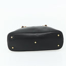 GUCCI Bamboo Hand Bag Leather Black Gold Auth 178255-5