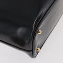 GUCCI Bamboo Hand Bag patent Black Gold 000 4781 0295 Auth 178256-16