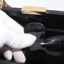 GUCCI Bamboo Hand Bag patent Black Gold 000 4781 0295 Auth 178256-12