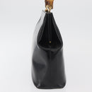 GUCCI Bamboo Hand Bag patent Black Gold 000 4781 0295 Auth 178256-3