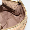 PRADA Chain Shoulder Bag Leather Beige Gold Auth 178257-19