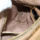 PRADA Chain Shoulder Bag Leather Beige Gold Auth 178257-22