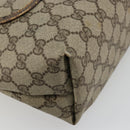 GUCCI GG Supreme Web Sherry Line Tote Bag PVC Beige Gold 39 02 003 Auth 178259-14