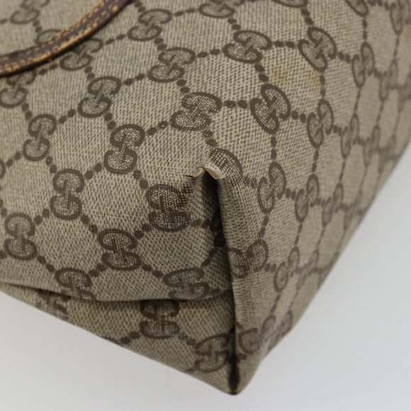 GUCCI GG Supreme Web Sherry Line Tote Bag PVC Beige Gold 39 02 003 Auth 178259
