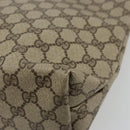 GUCCI GG Supreme Web Sherry Line Tote Bag PVC Beige Gold 39 02 003 Auth 178259-15