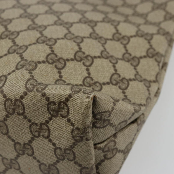 GUCCI GG Supreme Web Sherry Line Tote Bag PVC Beige Gold 39 02 003 Auth 178259
