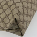GUCCI GG Supreme Web Sherry Line Tote Bag PVC Beige Gold 39 02 003 Auth 178259-16