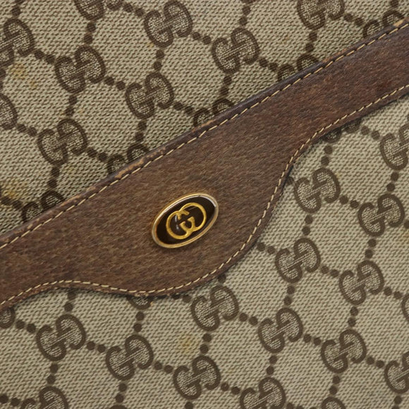 GUCCI GG Supreme Web Sherry Line Tote Bag PVC Beige Gold 39 02 003 Auth 178259