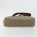 GUCCI GG Supreme Web Sherry Line Tote Bag PVC Beige Gold 39 02 003 Auth 178259-5