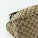 GUCCI GG Canvas Tote Bag Beige Gold 296835 Auth 178263-11