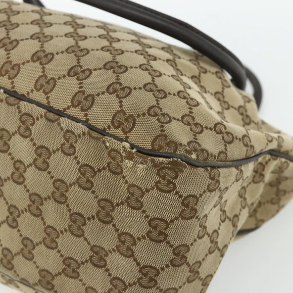 GUCCI GG Canvas Tote Bag Beige Gold 296835 Auth 178263