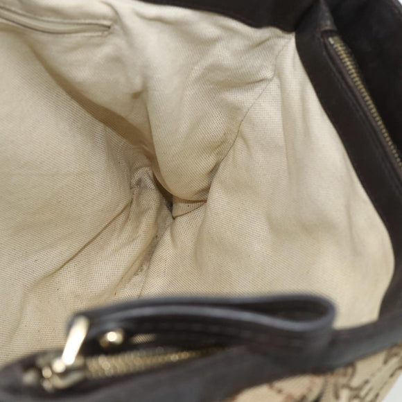GUCCI GG Canvas Tote Bag Beige Gold 296835 Auth 178263