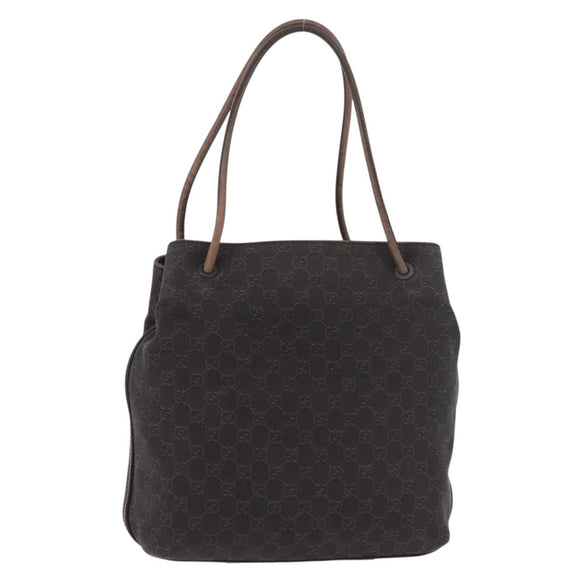GUCCI GG Canvas Shoulder Bag Brown 101341 Auth 178264
