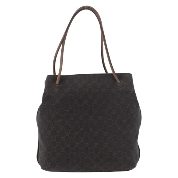 GUCCI GG Canvas Shoulder Bag Brown 101341 Auth 178264