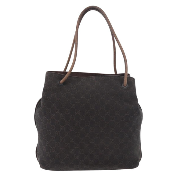 GUCCI GG Canvas Shoulder Bag Brown 101341 Auth 178264