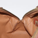 CELINE Macadam Canvas Hand Bag PVC Leather Brown Gold Auth 178270-19
