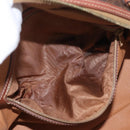 CELINE Macadam Canvas Hand Bag PVC Leather Brown Gold Auth 178270-21