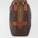 CELINE Macadam Canvas Hand Bag PVC Leather Brown Gold Auth 178270-4